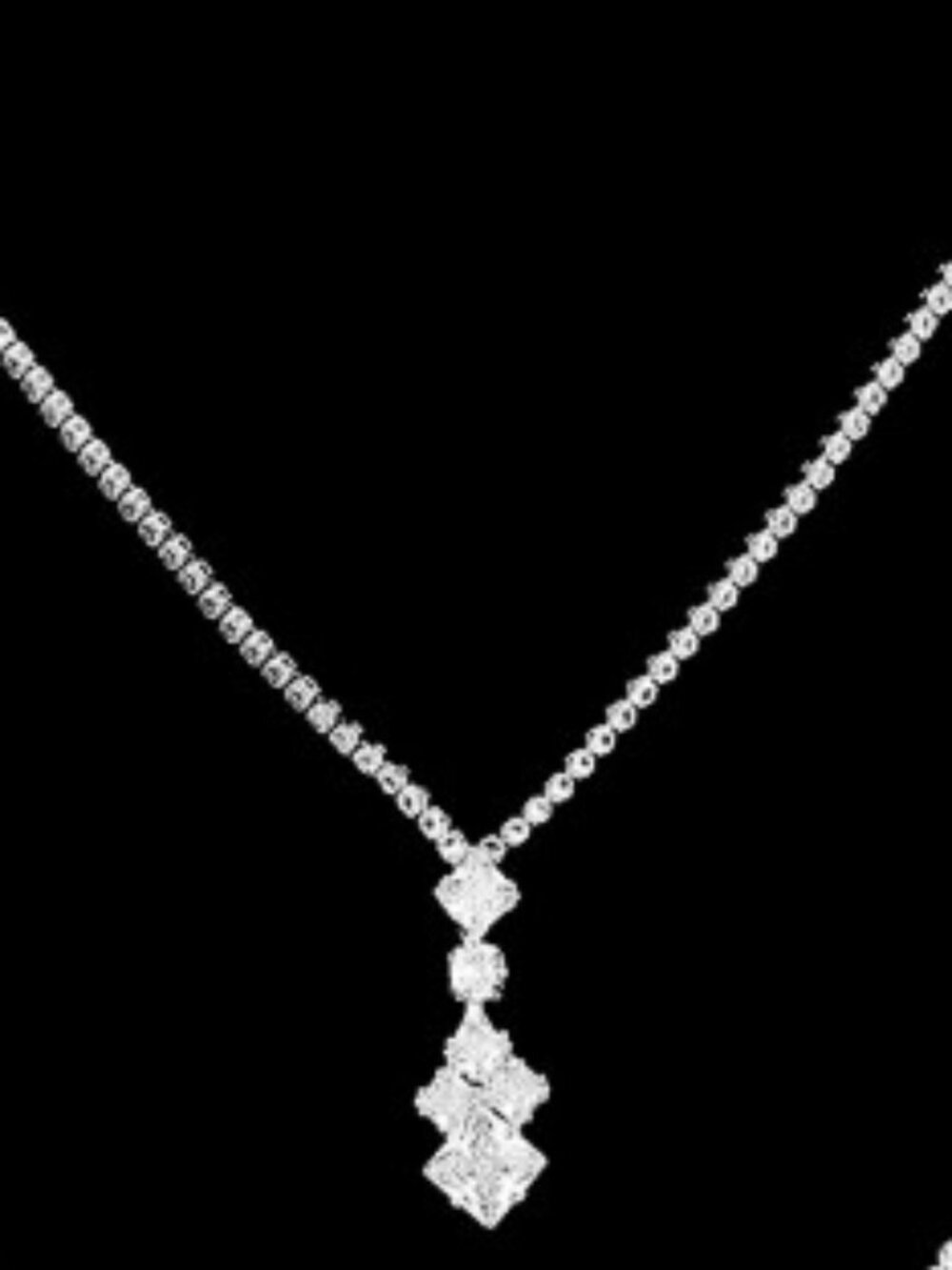 Stone Cluster Necklace